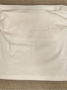 Zenana White Strapless Tube Top with Built-In Shelf Bra NWOT Size Small